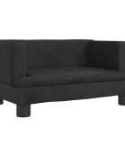 vidaXL Detská pohovka čierna 60x40x30 zamat