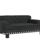vidaXL Detská pohovka čierna 70x45x30 zamat