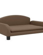 vidaXL Detská pohovka hnedá 70x45x30 cm látka