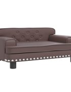 vidaXL Detská pohovka hnedá 70x45x30 cm umelá koža