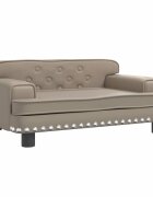 vidaXL Detská pohovka kapučínová 70x45x30 cm umelá koža