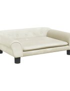 vidaXL Detská pohovka krémová 70x45x26 zamat
