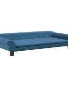 vidaXL Detská pohovka modrá 100x50x26 zamat