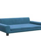 vidaXL Detská pohovka modrá 100x54x33 zamat