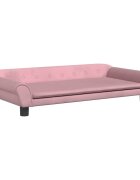 vidaXL Detská pohovka ružová 100x50x26 zamat