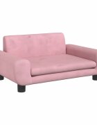 vidaXL Detská pohovka ružová 70x45x33 zamat