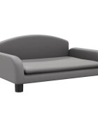 vidaXL Detská pohovka sivá 70x45x30 cm umelá koža