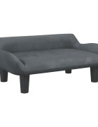 vidaXL Detská pohovka tmavosivá 70x40x24 cm zamat