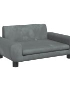 vidaXL Detská pohovka tmavosivá 70x45x33 cm zamat