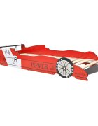 vidaXL Detská posteľ pretekárske auto 90x200 cm červená