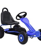 vidaXL Detská šľapacia motokára s pneumatikami modrá