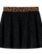 vidaXL Detská sukňa s leopardím pásom čierna 116
