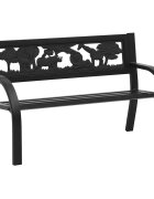 vidaXL Detská záhradná lavička 86 cm oceľová