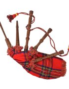 vidaXL Detské škótske gajdy červené Royal Stewart tartan