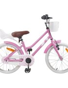 vidaXL Detský bicykel 18 Palcov pre deti od 5 do 7 rokov Svetlo ružová