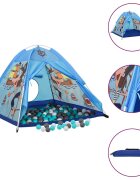 vidaXL Detský stan na hranie s 250 loptičkami modrý 120x120x90 cm