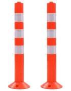 vidaXL Dopravné zahradzovacie stĺpiky 2 ks plast 75 cm