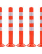 vidaXL Dopravné zahradzovacie stĺpiky 5 ks plast 75 cm
