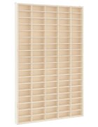 vidaXL Drevená zberateľská vitrína s 90 priehradkami 505 x 45 x 79 cm