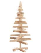 vidaXL Drevený vianočný stromček KOTKA 90 cm Borovicový masív Prírodná