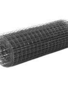 vidaXL Drôtené pletivo oceľ potiahnutá PVC 10x05 m sivé