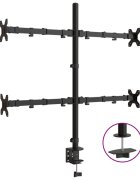 vidaXL Držiak monitora čierny oceľový VESA 75/100 mm