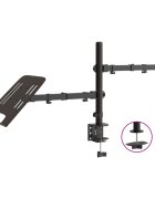 vidaXL Držiak monitora čierny oceľový VESA 75/100 mm
