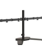 vidaXL Držiak na dva monitory čierny oceľový VESA 75/100 mm
