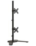 vidaXL Držiak na dva monitory čierny oceľový VESA 75/100 mm