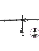 vidaXL Držiak na tri monitory čierny oceľový VESA 75/100 mm