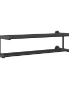 vidaXL Držiak na uteráky Čierna 61 x 23 x 17 cm Nehrdzavejúca oceľ