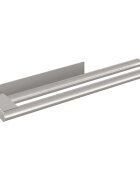vidaXL Držiak na uteráky Strieborná 40 x 9 x 4 cm Nehrdzavejúca oceľ