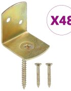 vidaXL Držiaky na plotové panely 48 ks v tvare L pozinkovaný kov
