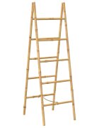 vidaXL Dvojitý vešiak na uteráky rebrík s 5 priečkami bambus 50x160 cm