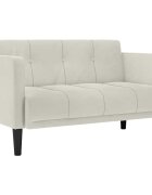 vidaXL Dvojpohovka krémová 111 cm zamatová