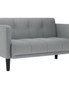 vidaXL Dvojpohovka svetlosivá 111 cm látková
