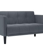 vidaXL Dvojpohovka tmavosivá 111 cm zamatová