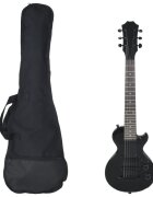 vidaXL Elektrická gitara pre deti s taškou čierna 3/4 30"