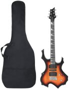 vidaXL Elektrická gitara pre začiatočníka s taškou hnedočierna 4/4 39"