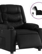 vidaXL Elektrické sklápacie kreslo čierne umelá koža