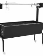 vidaXL Elektrický grilovací ražeň nehrdzavejúca oceľ