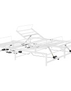 vidaXL Elektrický nastaviteľný rám postele Biela 180 x 200 cm Oceľ