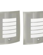 vidaXL Exteriérové nástenné svietidlo 2 ks Strieborná 235 x 9 x 26 cm