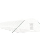 vidaXL Fóliovník s oceľovým rámom biely 144 m² 24x6x285 m