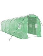 vidaXL Fóliovník s oceľovým rámom zelený 16 m² 8x2x2 m