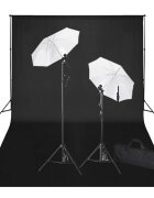 vidaXL Fotografické vybavenie: čierne fotopozadie 600x300cm+osvetlenie