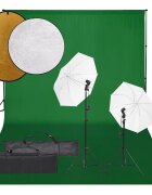 vidaXL Fotografické vybavenie s osvetlením pozadím a reflektorom