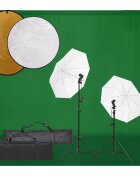 vidaXL Fotografické vybavenie s osvetlením pozadím a reflektorom