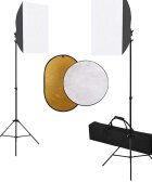 vidaXL Fotografické vybavenie so softboxami a reflektorom