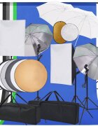 vidaXL Fotografické vybavenie so softboxami dáždnikmi pozadím a reflektorom
